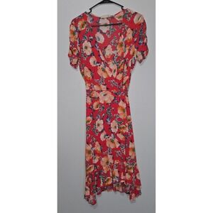red gingham midi dress Blue and Red Gingham Maxi Dress LARGE